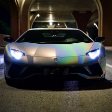 Glossy Liquid Rainbow Car Wrap