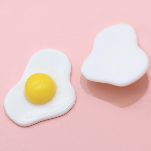 Irregular Shape Fried Eggs Resins Beads Slime For Kitchen Fridge Ornaments Beads Slime Kids Toy Decor Charms Phone Shell Spacer