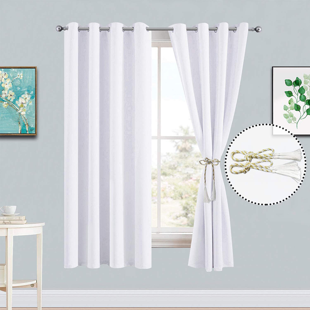 52-72 pure white curtains