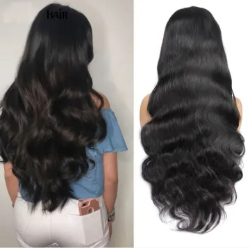 HD Lace Wig Natural Black Bodywave HD Lace Front Wig Pre Plucked 180% Density HD Lace Front Wigs Transparent