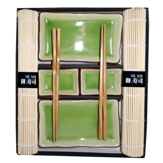 Japanese Bamboo Sushi Dinner Tableware Set