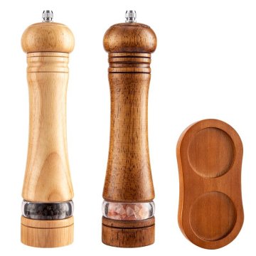 8-inch Manual Salt and Pepper Grinder - Adjustable Ceramic Kitchen Tool for Cooking and BBQ