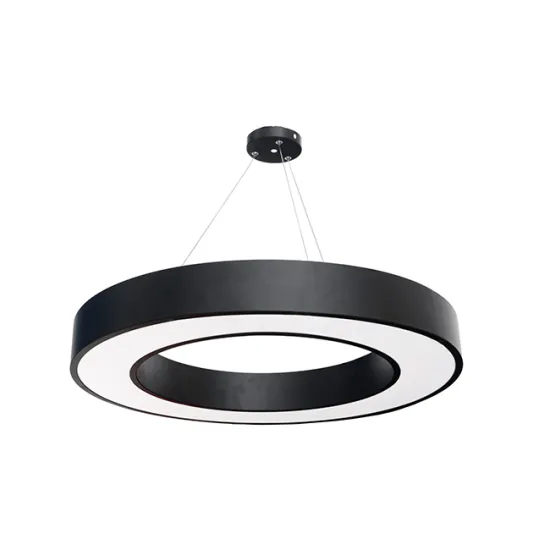 Modern Black Ceiling Lamp 600mm LED Round Pendant Light for Shopping Mall Decoration