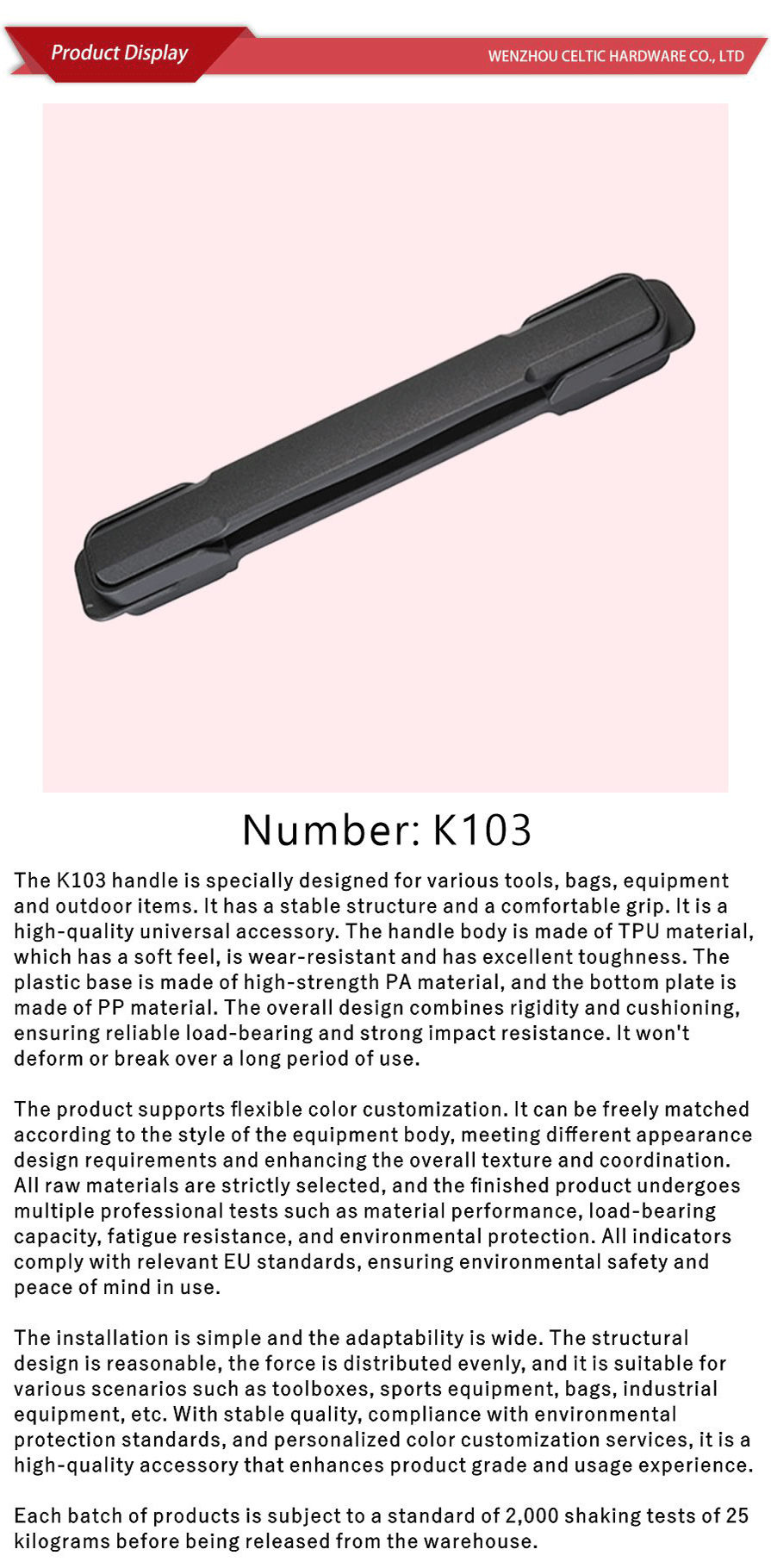 PU Handle For Luggage Suitcases