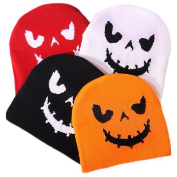 Halloween Pumpkin Knitted Beanie - Comfortable and Personalized Hat for Keeping Warm