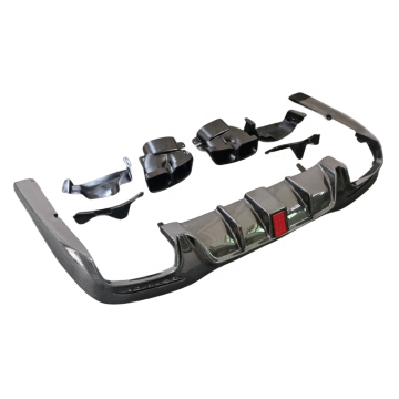 Mercedes-Benz S-Class W222 B Style Carbon Fiber Rear Diffuser Exhaust Pipe Body Kit