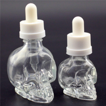 30ml glass Crystal skull head bottle vodka wine bottle with stopper