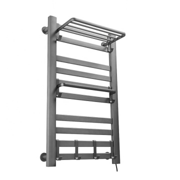 Grey Wall Mounted Electric Heating Bathroom Towel Rack and Accessories