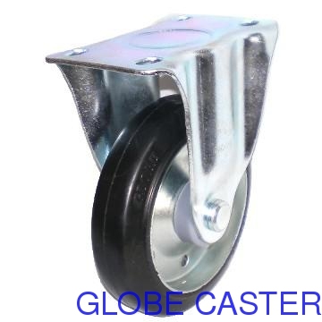 4 inch Industerial Rubber on Steel Castors, Zinc Plated, MOQ: 100PCS