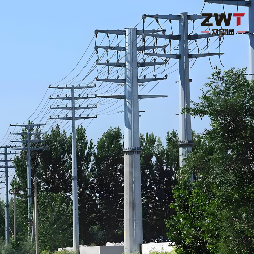 Solução eficiente de postes de aço para linhas de energia