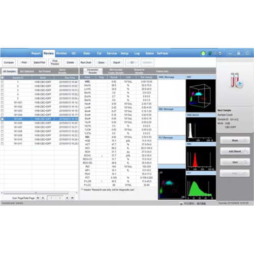 Instrument d&#39;analyseur d&#39;hématologie de l&#39;hématologie automatisé