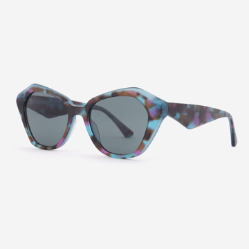 Vintage Polygon Acetate Female Sunglasses