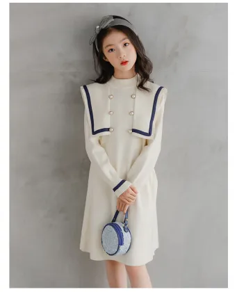 Korean Style Foreign Style Little Girl Girls Dress
