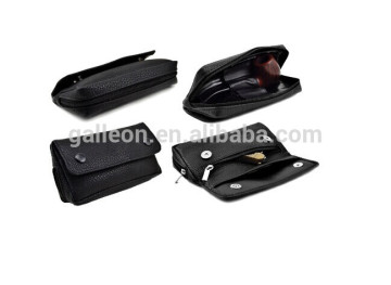 Black leather Smoking Pipe bag for 2 pipes GP-4057