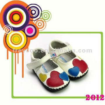 High quality cow leather baby shoes PB-1065WH