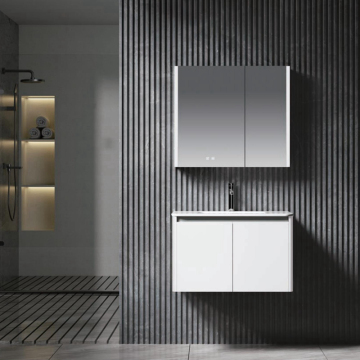 Thép không gỉ Tường 24 inch treo phòng tắm nổi Vanity với tủ đựng gương