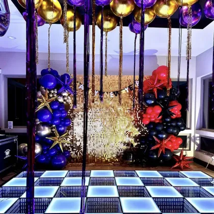 Custom DMX512 LED Panels Magnet Wedding Floor Disco Dancing 3D Light Mirror Dance Mat