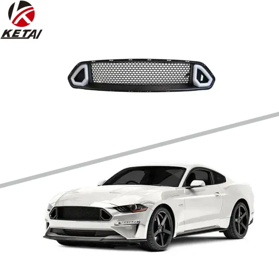 Classic Style Upper Front Grille with LED Light for Mustang 2018-2022