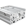 SMC three shaft rod guided compact pneumatic cylinder