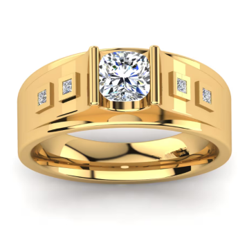 18K ရွှေ၌အထီးထိတာလက်စွပ်