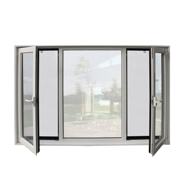 Superhouse Accordion Windows NFRC AS2047 Standard White Aluminium Frame with Fixed Window