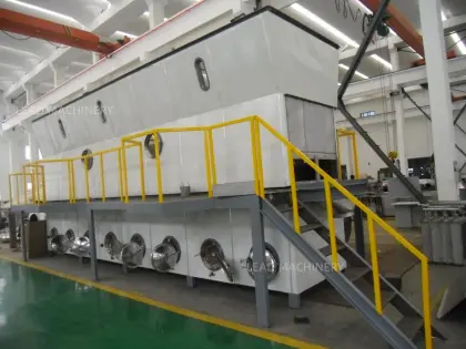 Continuous fluid bed dryer Horizontal fluidized bed dryer