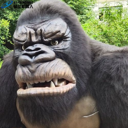 Simulasi Taman Taman Model Hewan Animatronic Gorilla