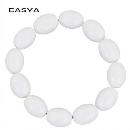 2015 Fashion Simple White Ceramics Bead Bracelet