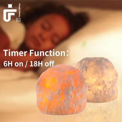 Himalayan Pink Salt Night Lamp - Battery Operated Natural Crystal Light