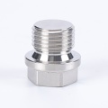 Stainless steel hexagon head plug screws with flange