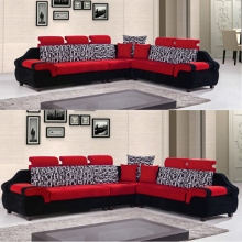 Υφασμάτινος καναπές καναπέ-μαξιλαροθήκη σε σχήμα L