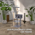 Thick Sisal Cat Scratcher Board Luxury Eco-Friendly Indoor Cat Tree Tower Large Size Multi-Level Climbing House Strong Support