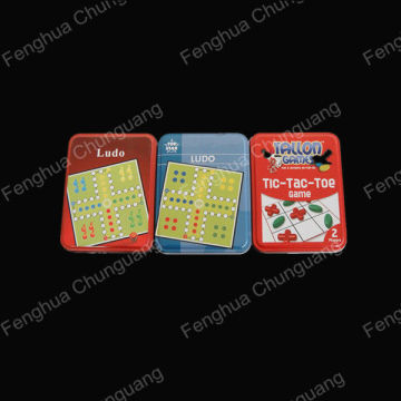 customized logo printed card game set in tin box