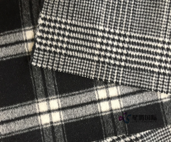 Double-faced Check 100% Wool Fabric