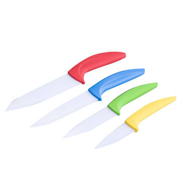 Multicolor Ceramic Knife Set with Block and Peeler