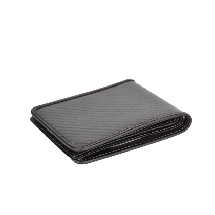 Customized Design Genuine Leather Carbon Fiber Wallet