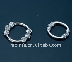 Rhinestone decorative metal ring