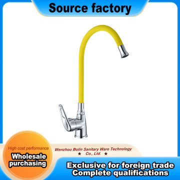 Electroplated Faucet with Colored Hose