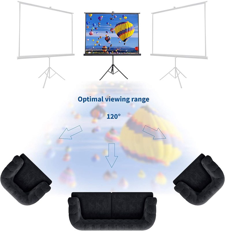 Standard Tripod Portable Manual Pull Down Projection Screen