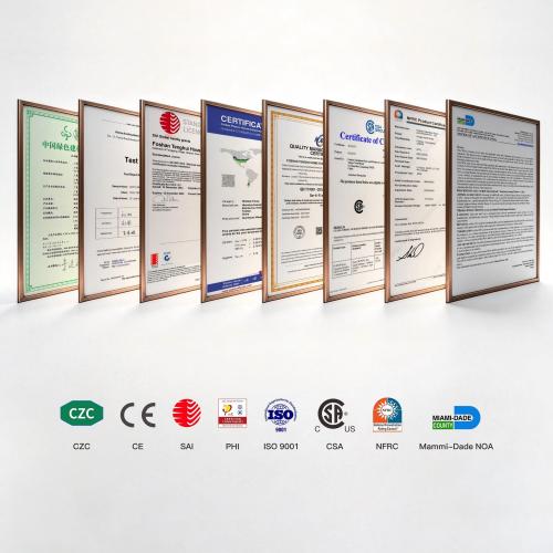 Portes pliantes en aluminium certifiées CSA NFRC