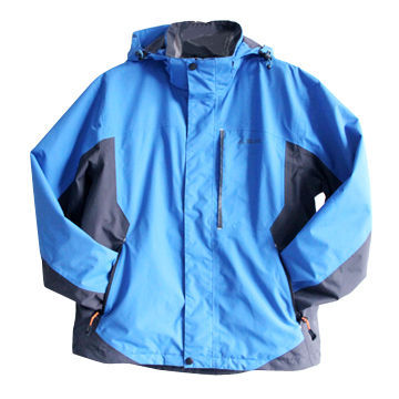 Men's windbreakers, 100% nylon dull ripstop with PU milky coating