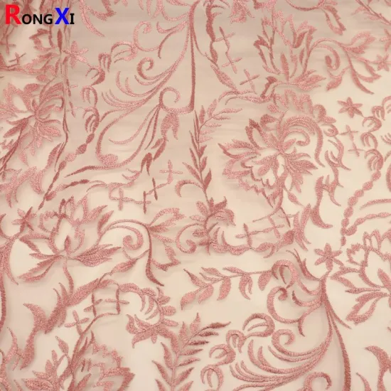 Multifunctional Purple Embroidery Fabric