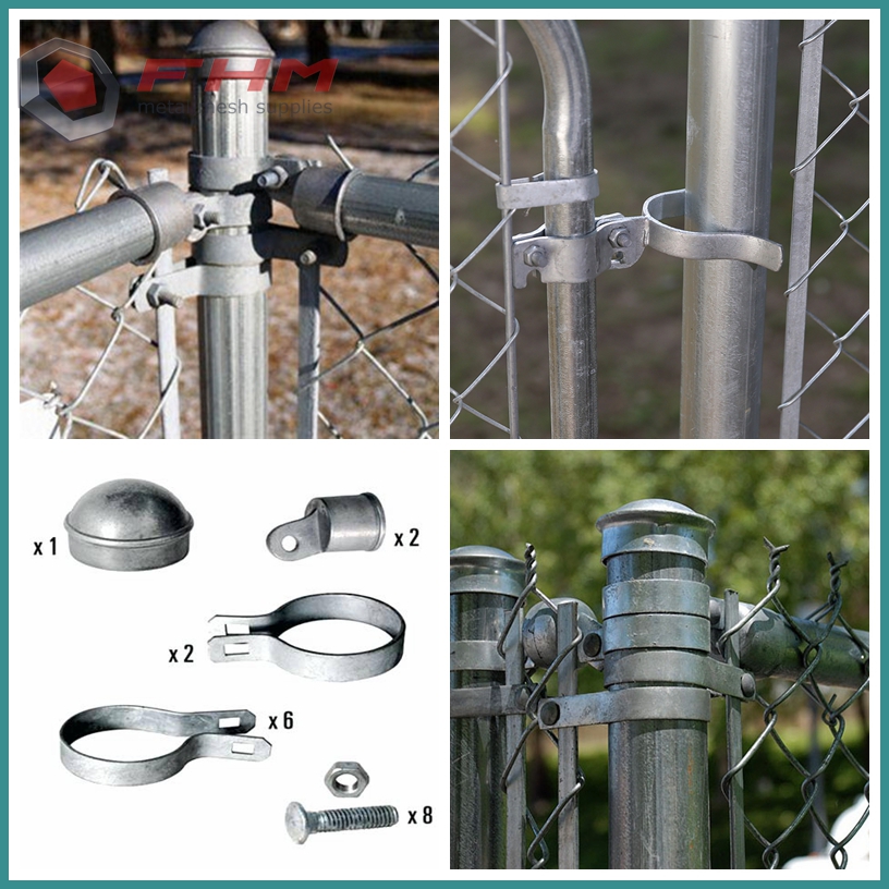 Galvanized PVC Coated Chain Link Fence Fittings Accessories China
