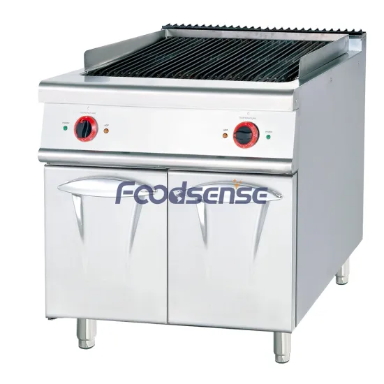 Commercial Electric Lava Rock Grill with Cabinet BBQ Grill Kitchen Equipment Grills Stainless Steel Grill for Restaurant