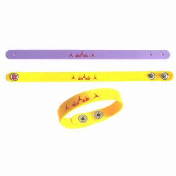 Silikon Wristband dengan Adjustable, warna-warna yang pelbagai akan disediakan