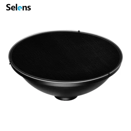 Selens 42cm Silver Beauty Dish with Bowens Mount and Grid for Flash Photography