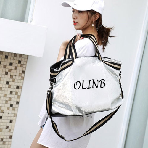 Fashion Holographic Glitter Sequin Shinny Tote Hand Bag