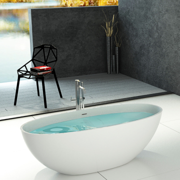 Low Price Oval Stone Bathtubs: Cheap Freestanding Portable Bathtub for Adults - BS-8628