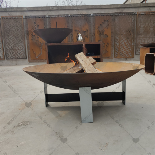 Outdoor corten steel Garden Round Bowl Fire Pit