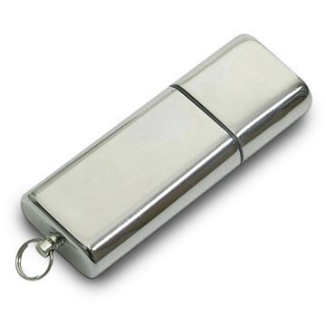 Metal USB Flash Drive with 1 to 32GB Storage, Stainless Steel Material and CE/FCC Marks